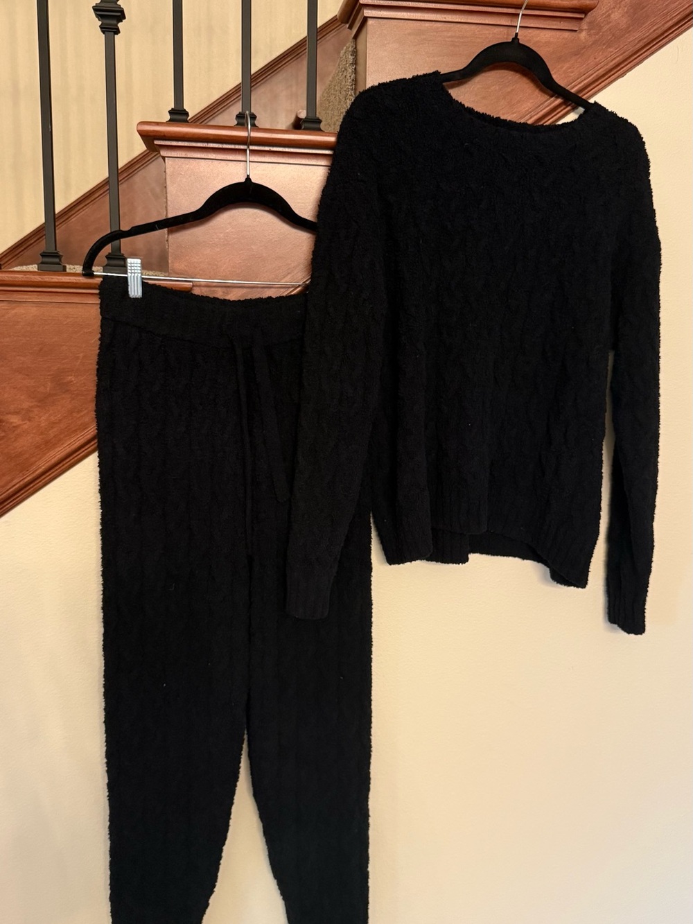 Splendid Black Fuzzy Sweater Set